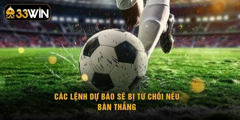 Các lệnh dự báo sẽ bị từ chối nếu bàn thắng